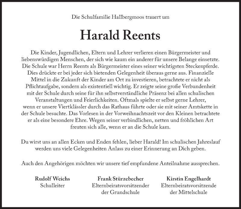  Traueranzeige für Harald Reents vom 19.12.2020 aus Süddeutsche Zeitung