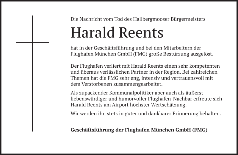  Traueranzeige für Harald Reents vom 18.12.2020 aus Süddeutsche Zeitung