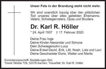 Traueranzeige von Karl R. Höller von Süddeutsche Zeitung