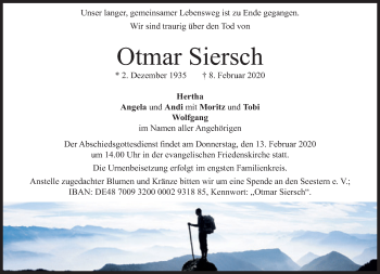 Traueranzeige von Otmar Siersch von Süddeutsche Zeitung