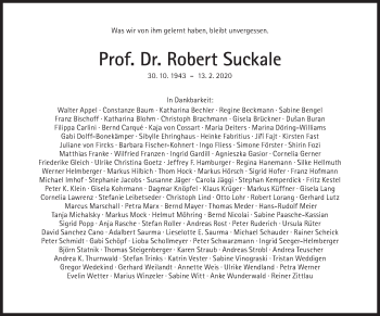Traueranzeige von Robert Suckale von Süddeutsche Zeitung
