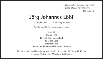 Traueranzeige von Jörg Johannes Lößl von Süddeutsche Zeitung