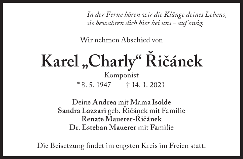 Anzeige von  Karel  Ricanek