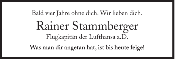 Traueranzeige von Rainer Stammberger von Süddeutsche Zeitung
