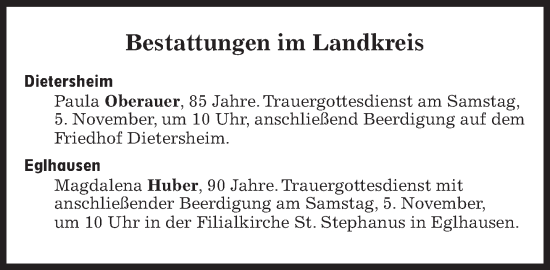 Traueranzeige von Bestattungskalender vom 05.11.2022 von Süddeutsche Zeitung