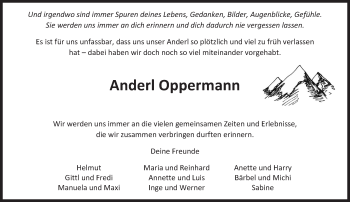 Traueranzeige von Anderl Oppermann von Süddeutsche Zeitung