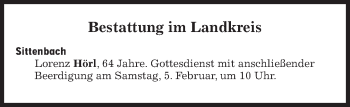 Traueranzeige von Bestattungskalender vom 05.02.2022  von Süddeutsche Zeitung