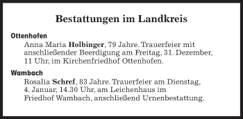 Traueranzeige von Bestattungskalender vom 31.12.2021  von Süddeutsche Zeitung