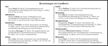 Traueranzeige von Bestattungen vom 10.03.2022 von Süddeutsche Zeitung