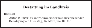 Traueranzeige von Bestattungen vom 15.03.2022 von Süddeutsche Zeitung