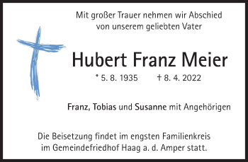 Traueranzeige von Hubert Franz Meier von Süddeutsche Zeitung