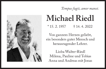 Traueranzeige von Michael Riedl von Süddeutsche Zeitung