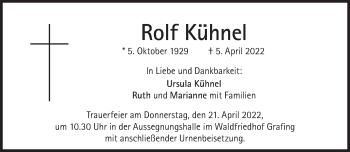 Traueranzeige von Rolf Kühnel von Süddeutsche Zeitung