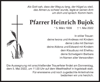 Traueranzeige von Heinrich Bujok von Süddeutsche Zeitung
