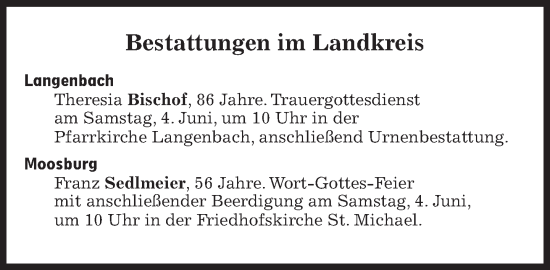 Traueranzeige von Franz Sedlmeier von Süddeutsche Zeitung