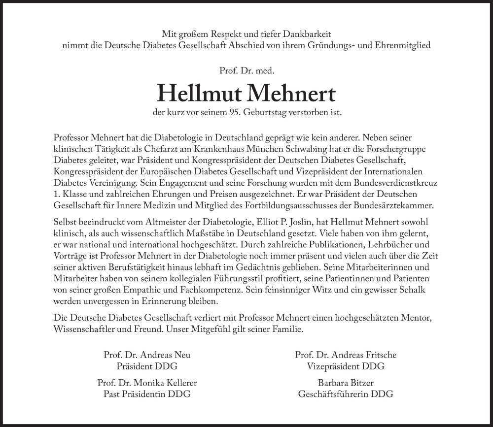  Traueranzeige für Hellmut Mehnert vom 01.01.0001 aus Süddeutsche Zeitung