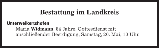 Traueranzeige von Bestattungen vom 20.05.2023 von Süddeutsche Zeitung