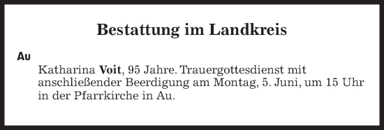 Traueranzeige von Bestattungen vom 05.06.2023 von Süddeutsche Zeitung