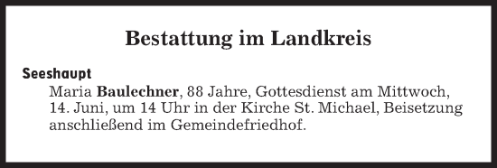 Traueranzeige von Bestattungen vom 14.06.2023 von Süddeutsche Zeitung