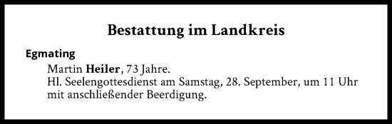 Traueranzeige von Bestattungen vom 28.09.2024 von Süddeutsche Zeitung