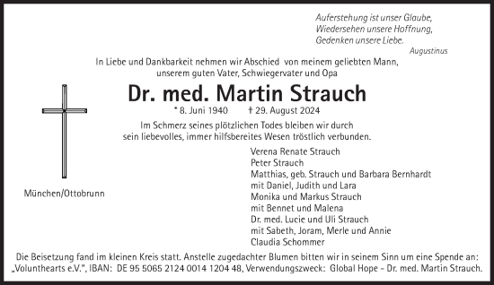 Traueranzeige von Martin Strauch von Süddeutsche Zeitung