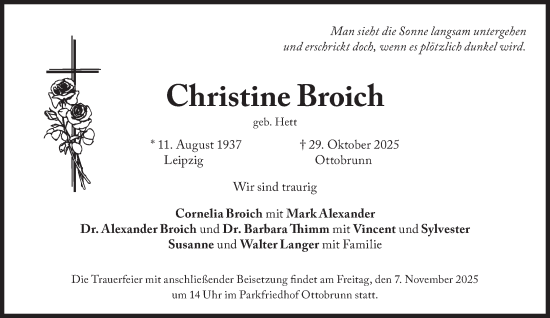 Traueranzeige von Christine Broich von Süddeutsche Zeitung