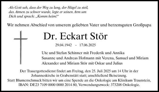 Traueranzeige von Eckart Stör von Süddeutsche Zeitung