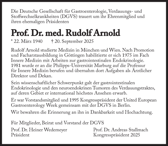 Traueranzeige von Rudolf Arnold von Süddeutsche Zeitung