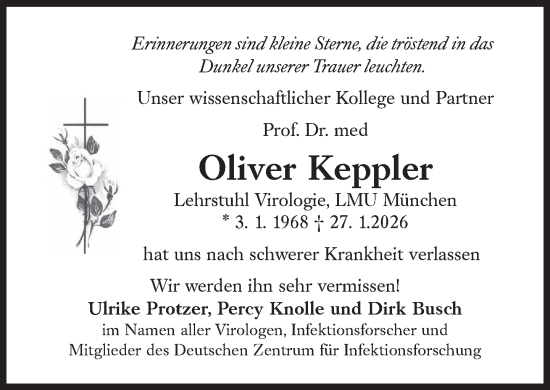 Traueranzeige von Oliver Keppler von Süddeutsche Zeitung